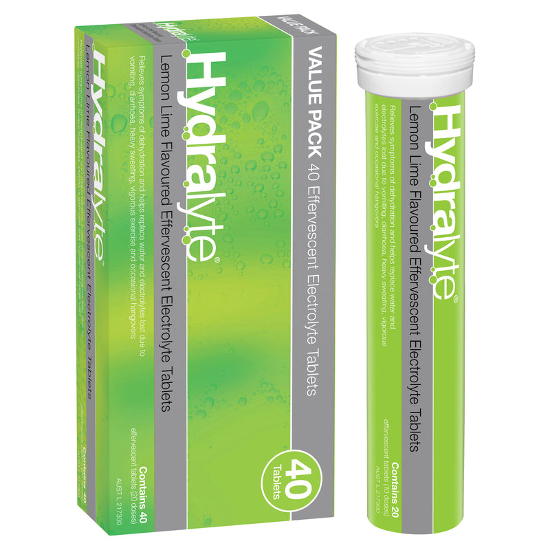 Hydralyte Electrolyte Effervescent | Pack of 40 tablets