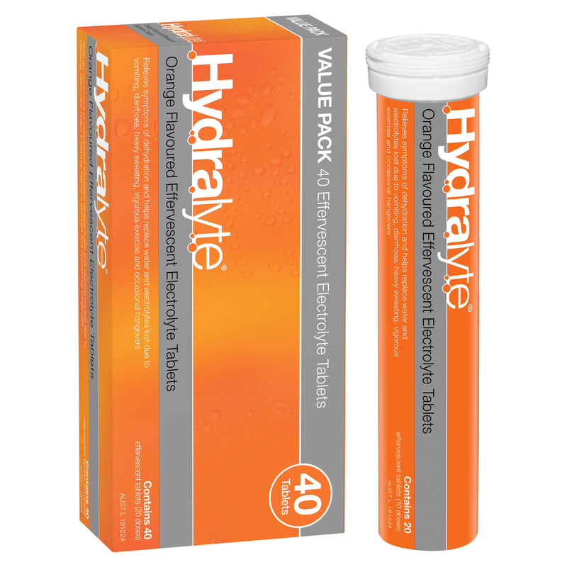 Hydralyte Electrolyte Effervescent | Pack of 40 tablets