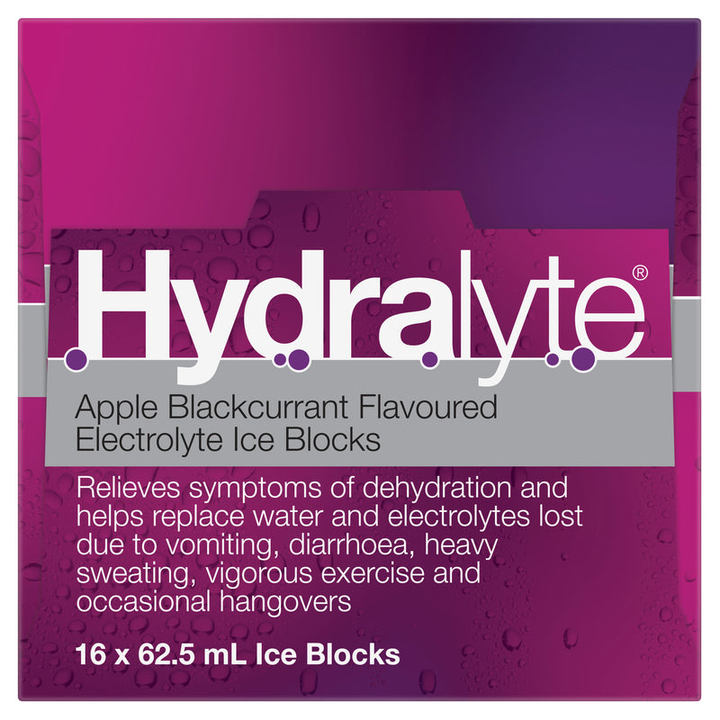 HydralyteElectrolyteIceBlocksAppleBlackcurrantFlavoured16Pack