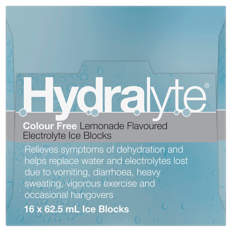 HydralyteElectrolyteIceBlocksColourfreeLemonadeFlavoured16Pack