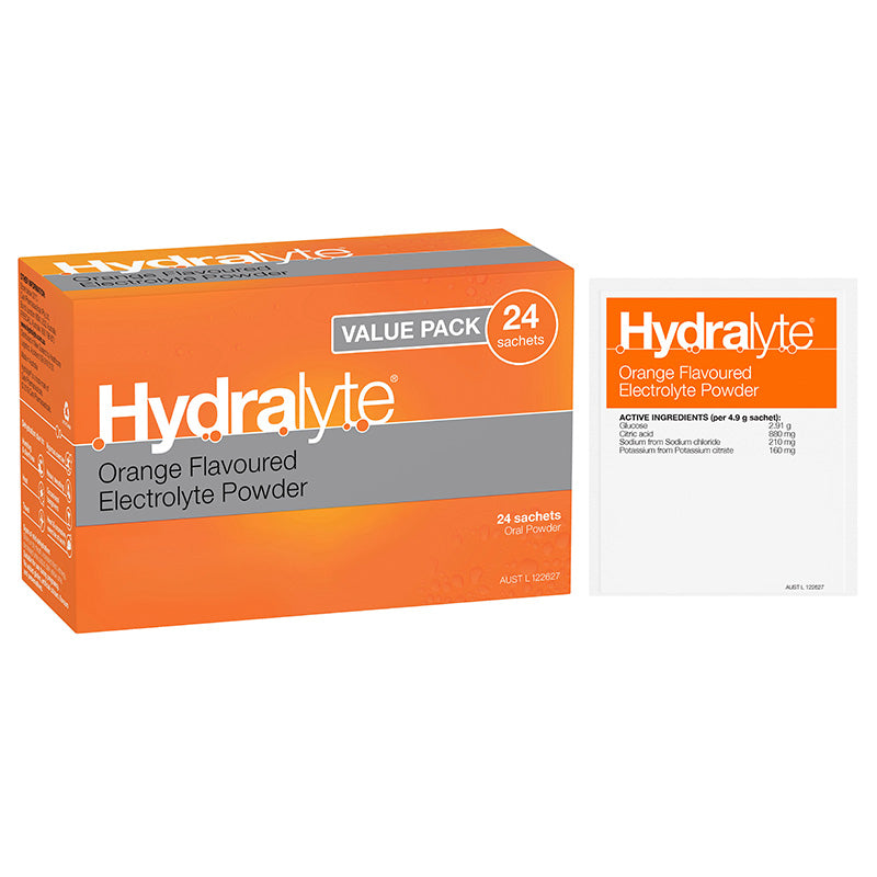 Hydralyte Electrolyte Powder Sachets 4.9g | Pack of 24 sachets