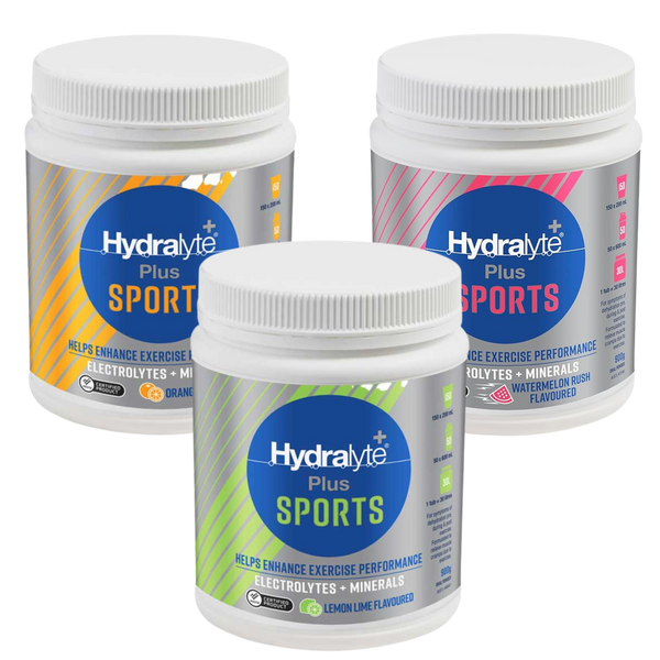 Hydralyte Plus Sports Electrolyte Powder 900g Tub | Each