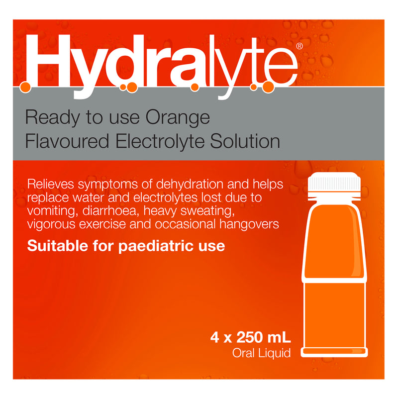 Hydralyte Ready to Drink 250mL Electrolyte Solution Orange