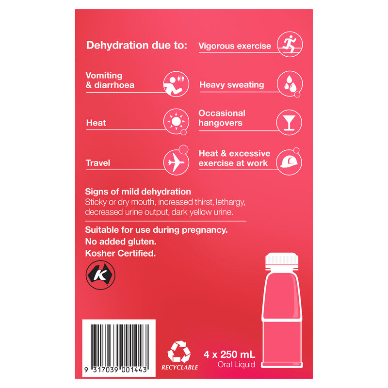 Hydralyte Ready to Drink 250mL Electrolyte Solution Strawberry