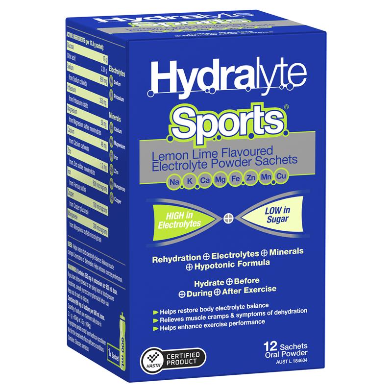 Hydralyte Sports Sachets Lemon