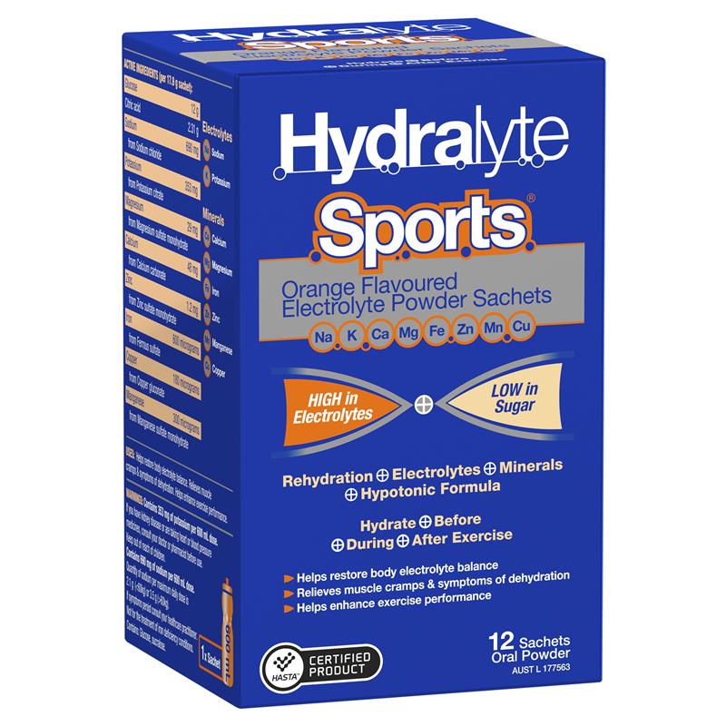 Hydralyte Sports Sachets Orange 