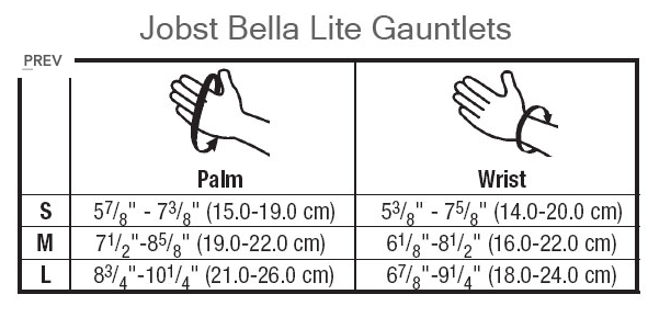 JOBST Bella Lite Compression Gauntlet 20-30mmHg in Biege | Pack of 1