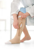 JOBST UlcerCare Kit Knee High Zip Closure in Beige | Pack includes 1 stocking & 3 liners