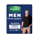 Depend RealFit Night Defence Underwear for Men Size Large | Pack of 8
