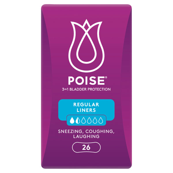 Poise Liners For Bladder Leaks Regular | 26 per Packet