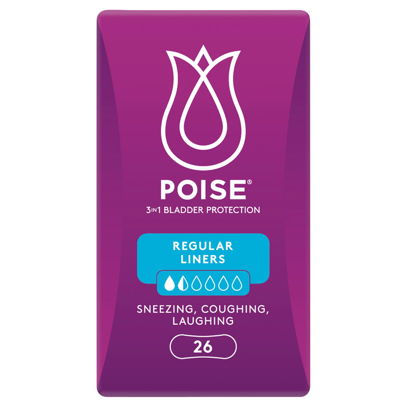Poise Liners For Bladder Leaks Regular | 26 per Packet