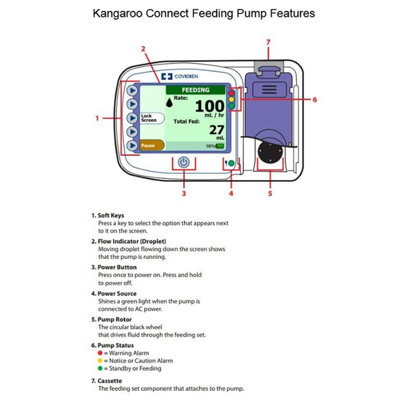 Kangaroo Connect Enteral Feeding Pump with Pole Clamp