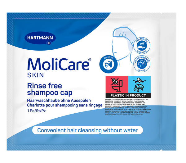 MoliCare Skin Rinse Free Shampoo Cap | 1 Cap per Pack
