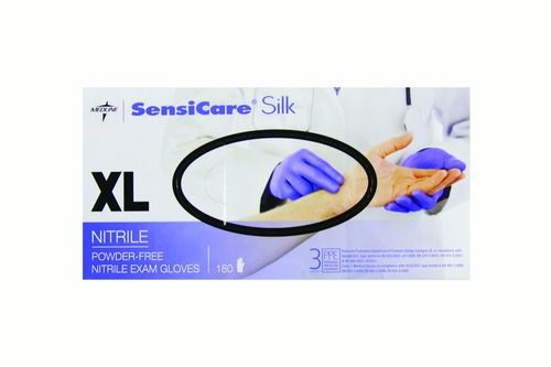 Medline SensiCare Silk Nitrile Disposable Gloves, 250 pack