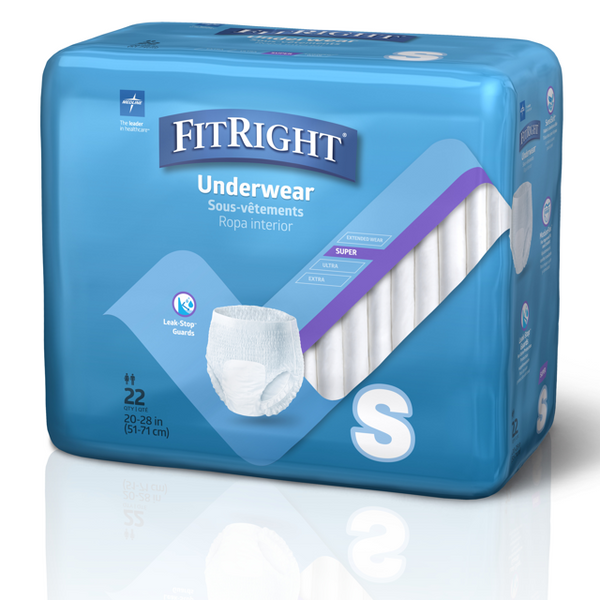 Medline FitRight Protection Plus Super Underwear | Carton