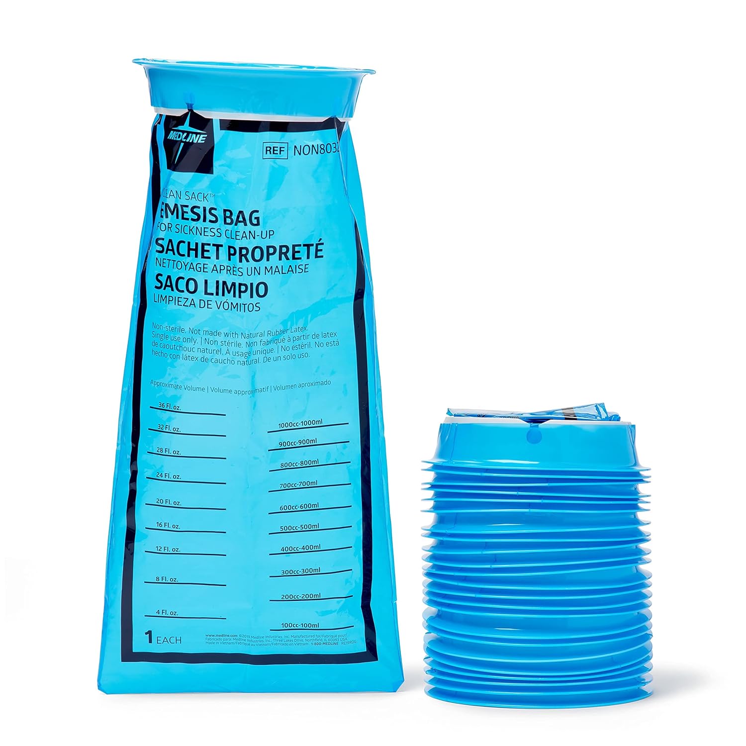 Medline Clean Sack for Emesis Bags Blue | Pack of 24