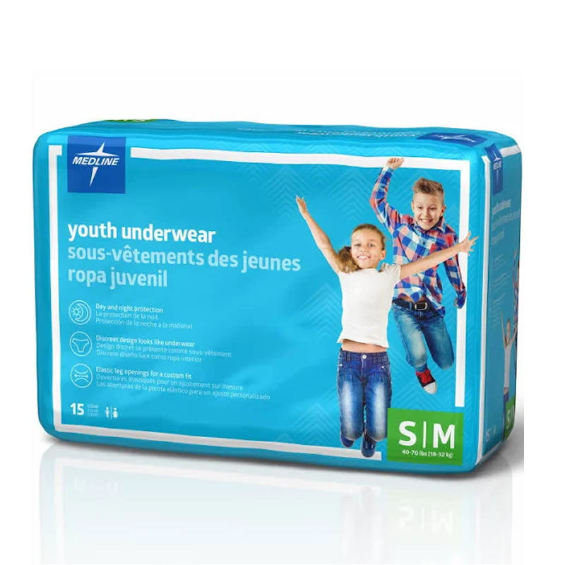 Medline Drytime Disposable Protective Youth Underwear | Carton