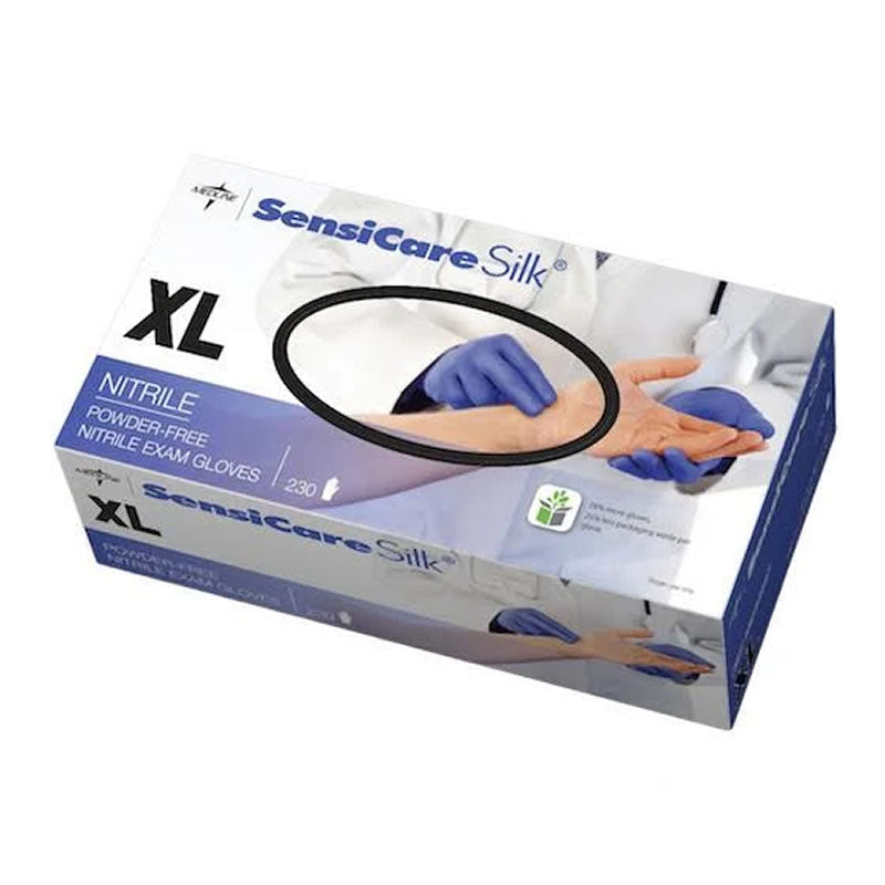 Medline Sensicare Silk Nitrile Disposable Gloves, Pack