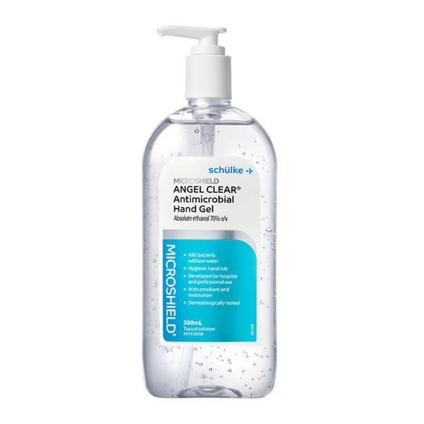 Microshield Angel Clear Antimicrobial Hand Gel 500mL Bottle | Each