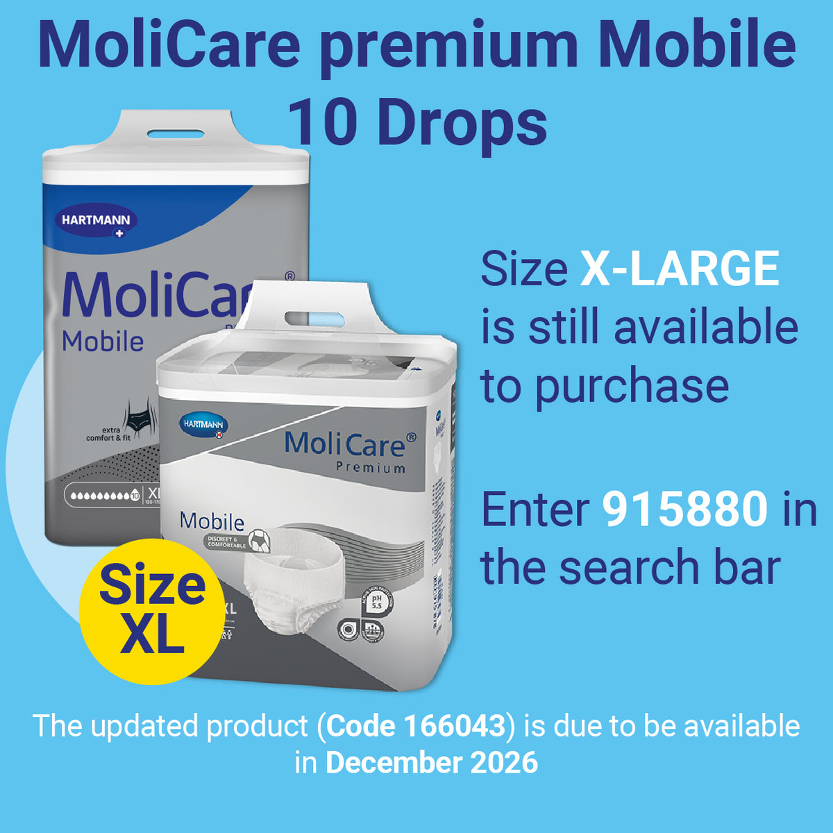 MoliCare Premium Mobile Disposable Underpants: Discreet Usage For Woman And Men With Incontinence; 10 Drops, Size L, Pack Of 14