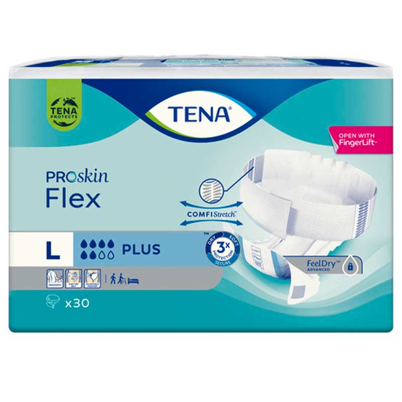 NEW TENA Flex PROskin Plus | Pack of 30