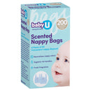 BabyU Disposable Scented Nappy Bags | Pack of 200