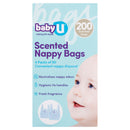 BabyU Disposable Scented Nappy Bags | Pack of 200