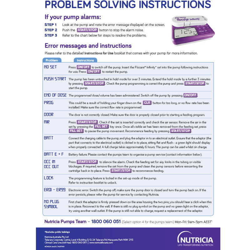 Nutricia Flocare Infinity Feeding Pump