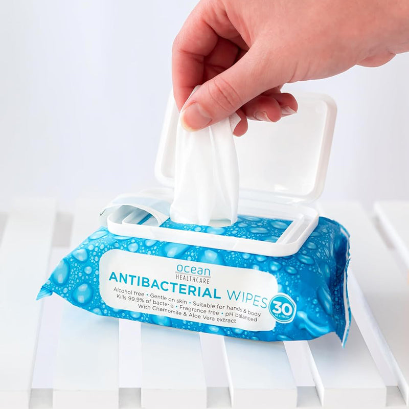 Ocean Healthcare Anti-Bacterial Wipes | Pack of 30