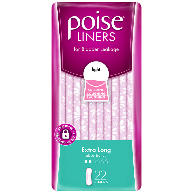 Poise Pads Extra Long Liners | 22 per packet