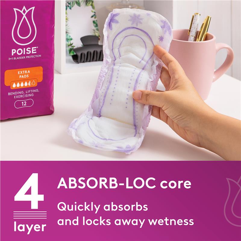 Poise Pads Overnight Bulk Pack | Pack of 16