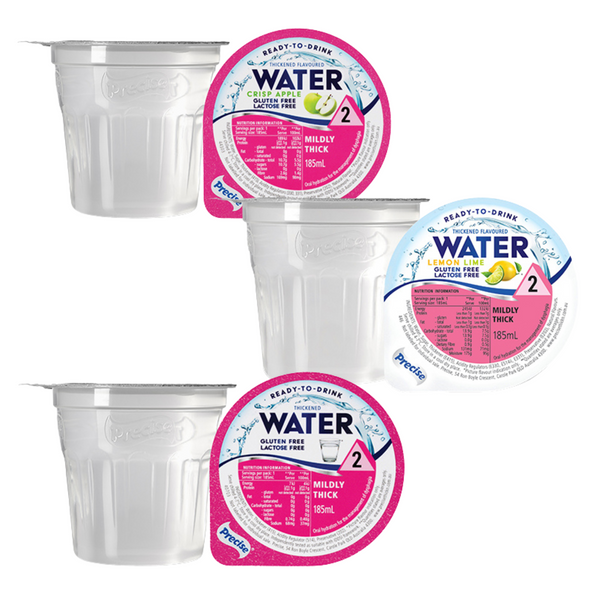 Precise Ready-To-Drink Mildly Thick/Level 2 Water 185mL Cups | Carton