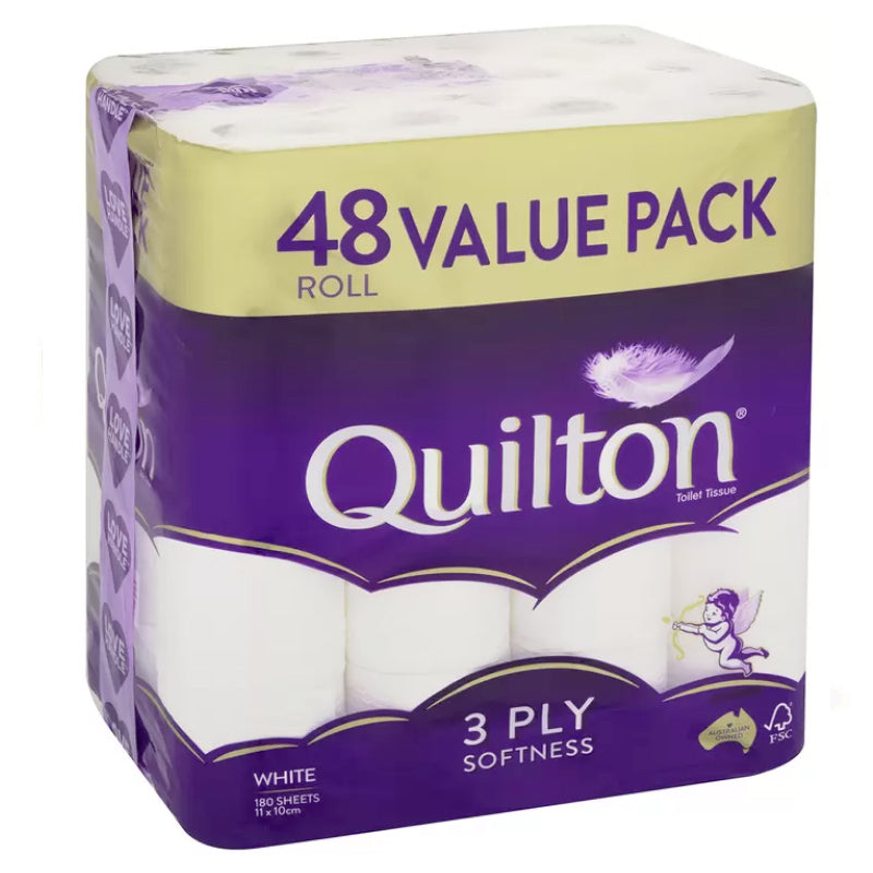 Quilton Super Premium 3 Ply Toilet Paper 190 sheets | Carton of 48 rolls