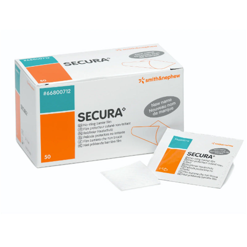 Smith & Nephew Secura No-Sting Barrier Film 1mL Swabs | Pack of 50