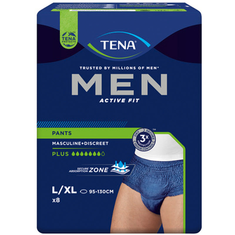 TENA Men Active Fit Pants Navy, Packet