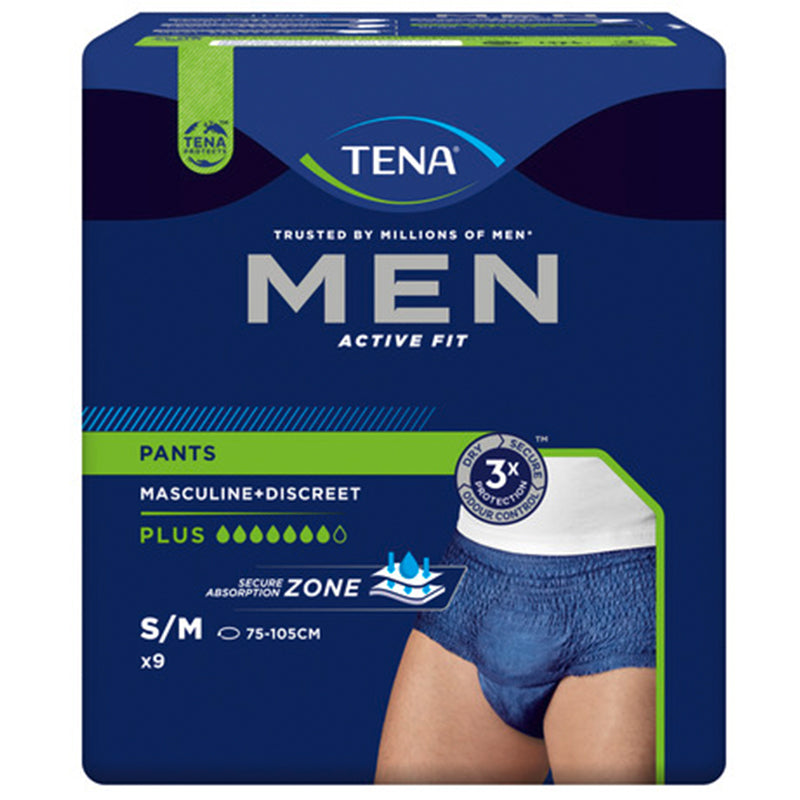 TENA Men Active Fit Pants Navy, Packet