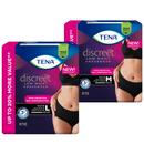 TENA Women's Discreet Pants Low Waist in Black | Packet