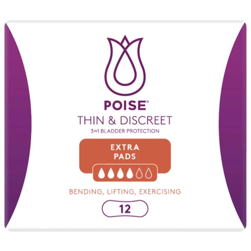 Poise Thin and Discreet Pad Extra | 12 per packet