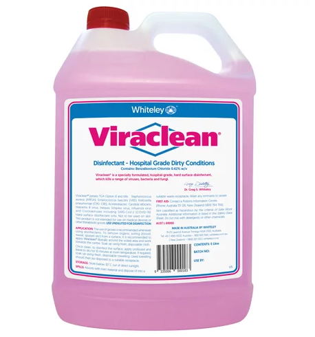 Viraclean Hospital Grade Disinfectant 5 Litre Bottle