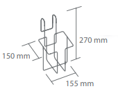 Autoplas Bedside Urinal Holder (Hooked) in White | Each