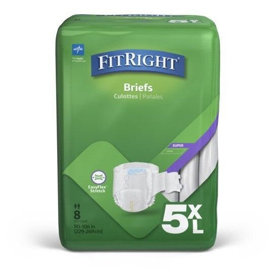 Medline FitRight Bariatric Brief | Carton of 32