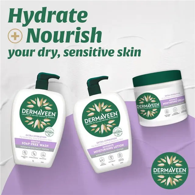 DermaVeen Extra Hydration Gentle Soap Free Wash 1L | Each
