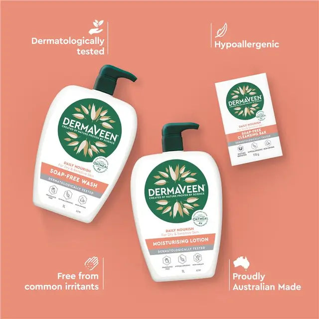 DermaVeen Daily Nourish Moisturising Lotion 1L | Each