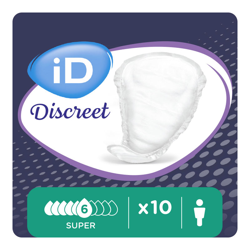 iD Discreet Pouch Super Men's | Discreet Male Incontinence Pads