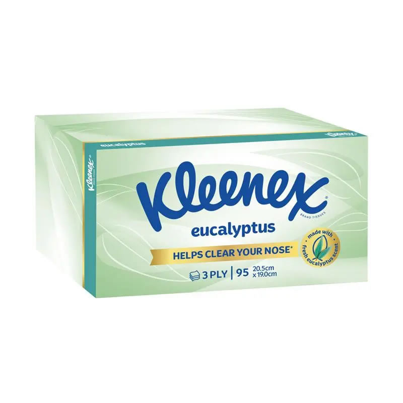 Kleenex Facial Tissues Eucalyptus 3 ply | Carton of 25 packets
