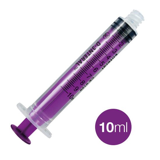 ENfit D-3NTERAL Reusable Enteral Feeding Syringe 10ml
