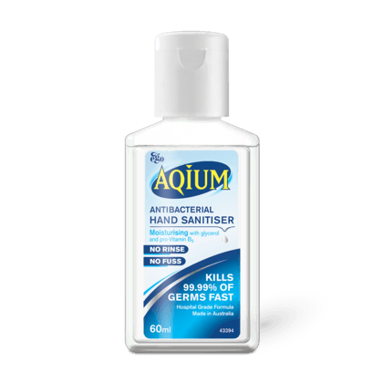Ego Aqium Anti-Bacterial Hand Sanitiser Gel, 60mL