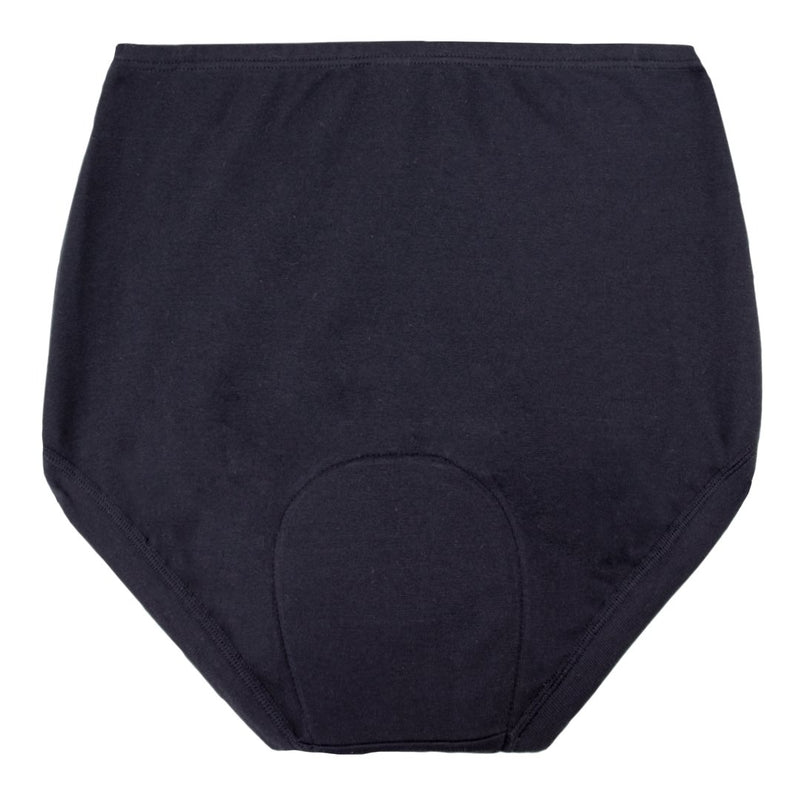 Continuon Washable Cotton Incontinence Underwear with Absorbent Pad for  Women, Black, Small