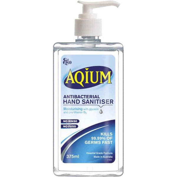 Ego Aqium Anti-Bacterial Hand Sanitiser Gel, 375mL