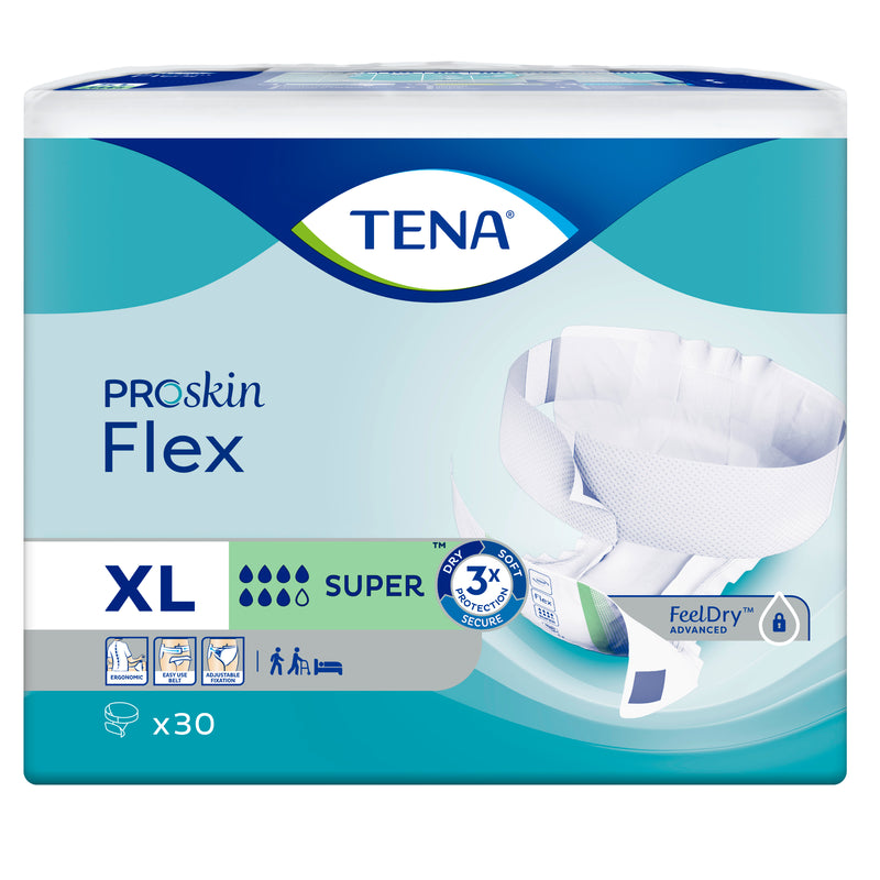 TENA Flex PROskin Super Belted Incontinence Brief | Pack of 30